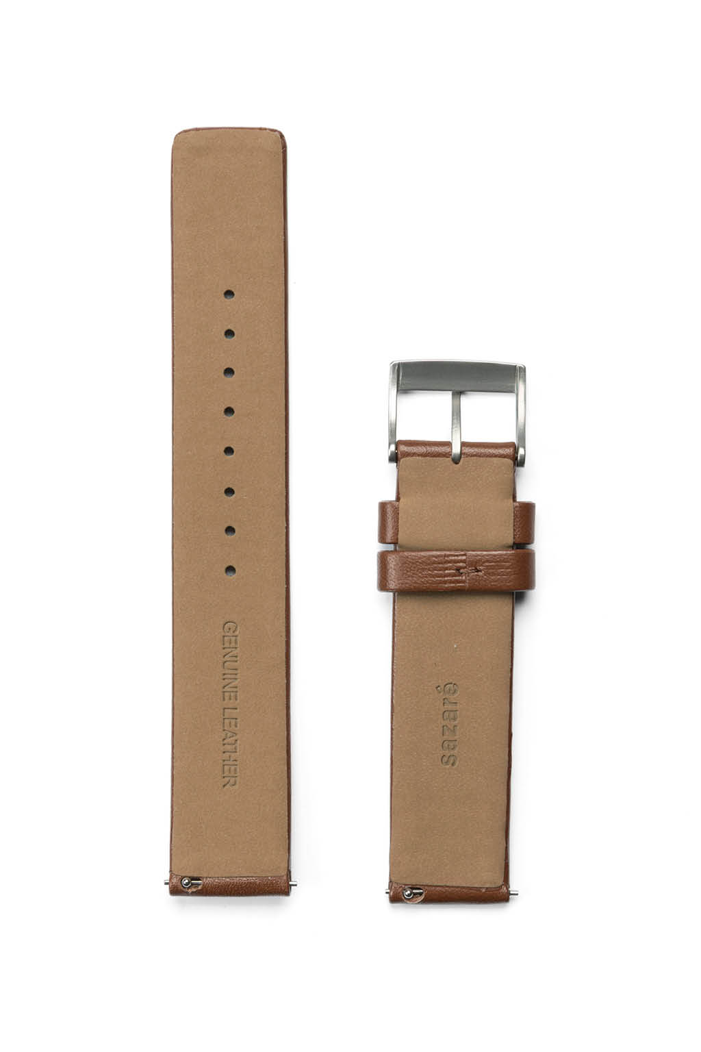 sazare - Silver Honing Brown Cow Leather