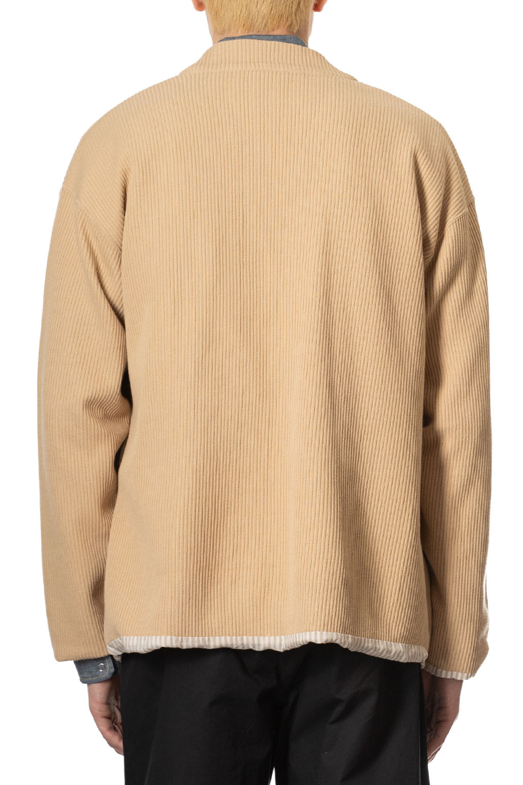 ts(s) - Lined Easy Cardigan - Beige