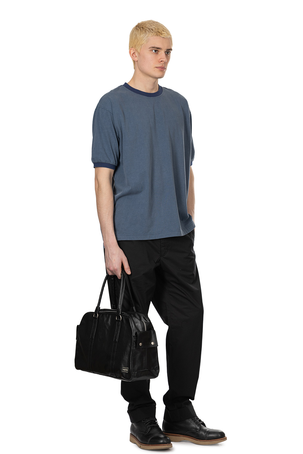 ts(s) - Pigment Dye Faded Big Polo T-shirt - Navy