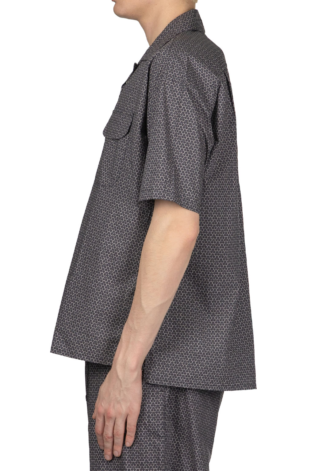 ts(s) - Round Flap Pocket Short Sleeve - Black