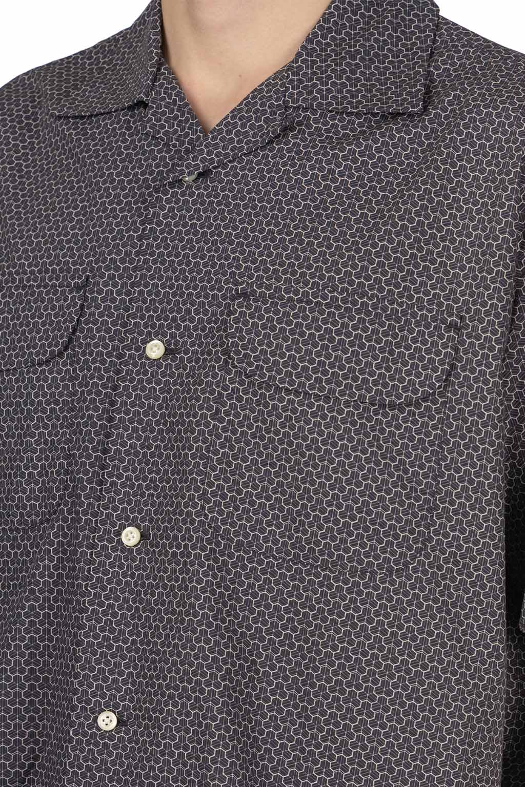 ts(s) - Round Flap Pocket Short Sleeve - Black