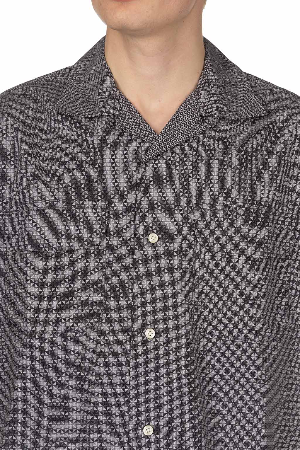 ts(s) - Round Flap Pocket Short Sleeve - Grey