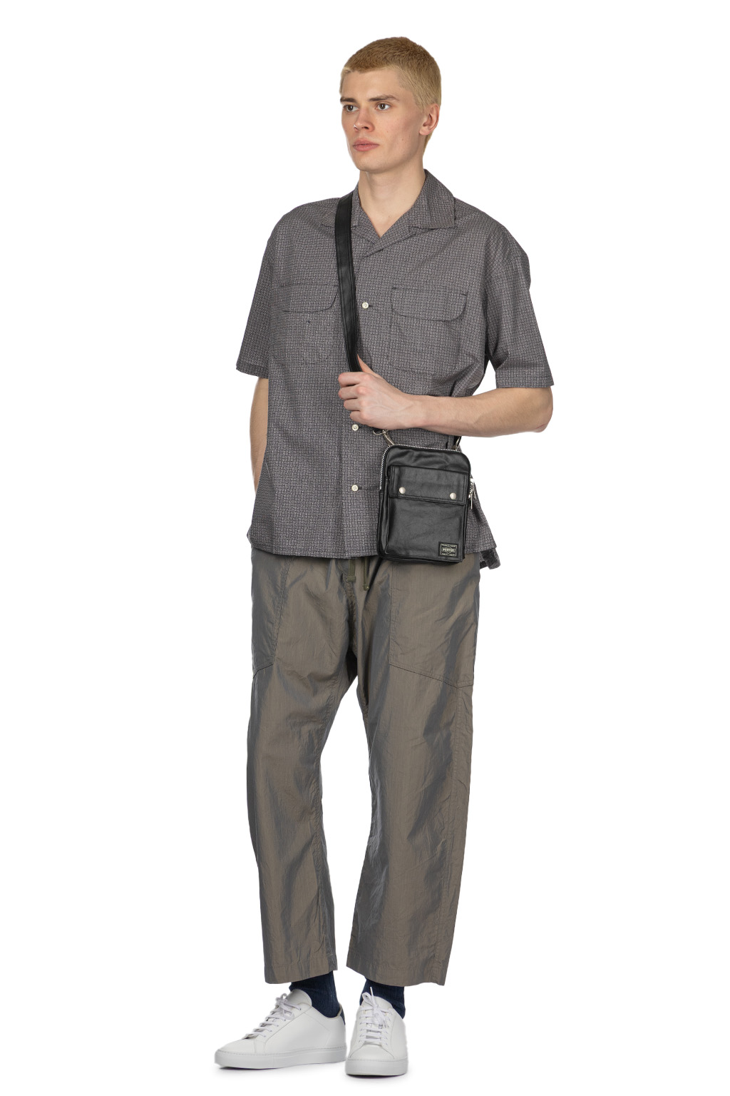 ts(s) - Round Flap Pocket Short Sleeve - Grey