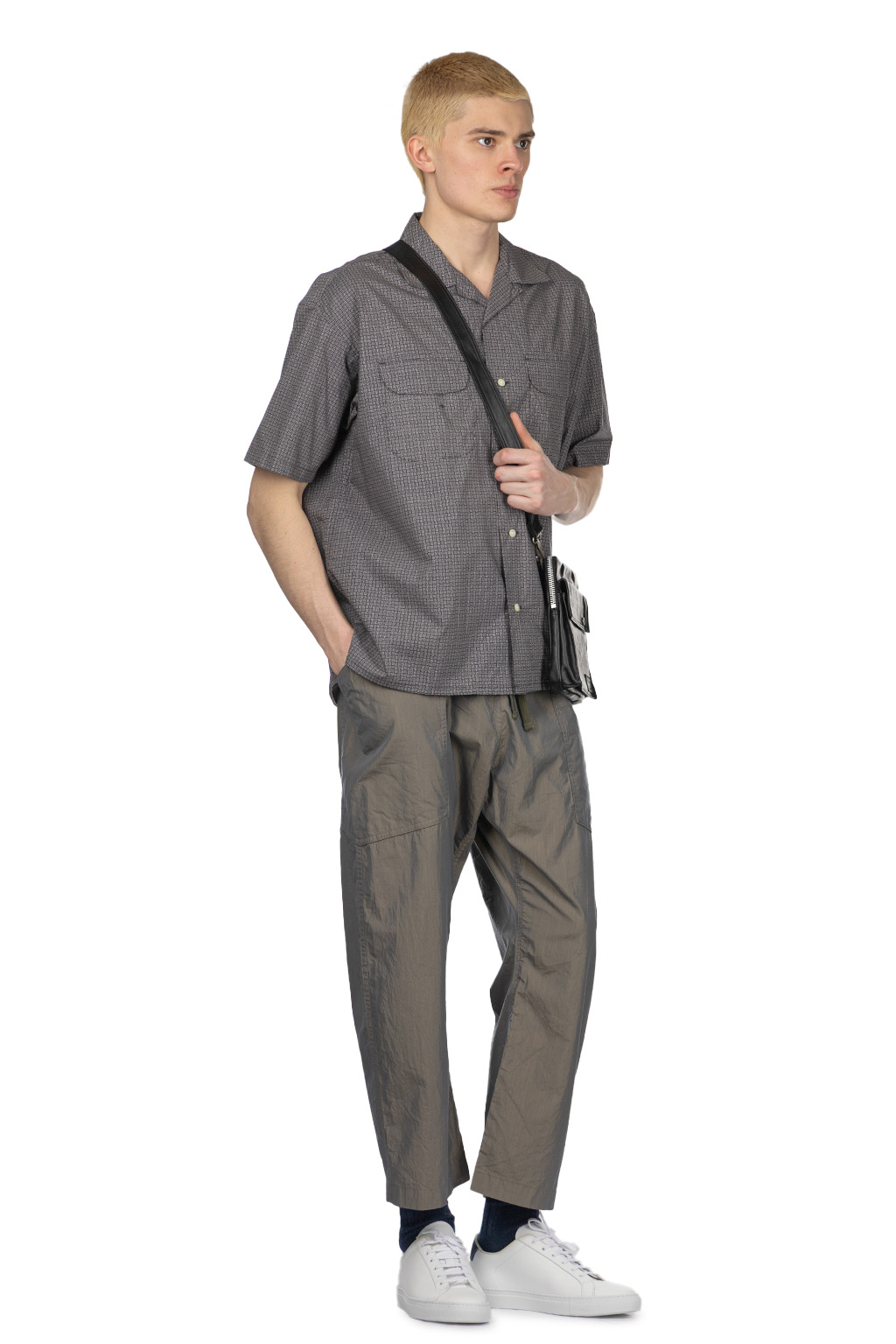 ts(s) - Round Flap Pocket Short Sleeve - Grey