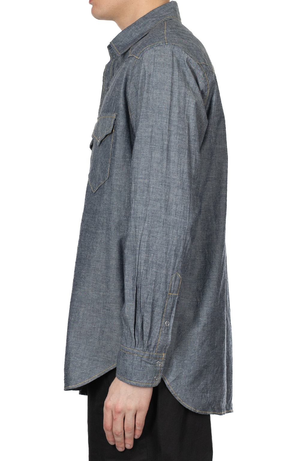 ts(s) - Yellow Stitch Western Shirt - Chambray